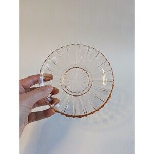 Vintage Pink Depression Glass Saucer/Dessert Plate